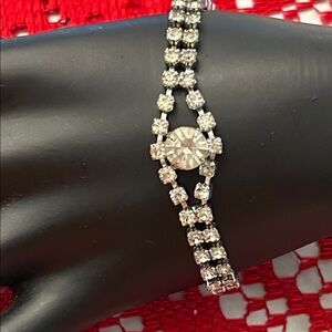 Elegant  Silver Rhinestone Bracelet